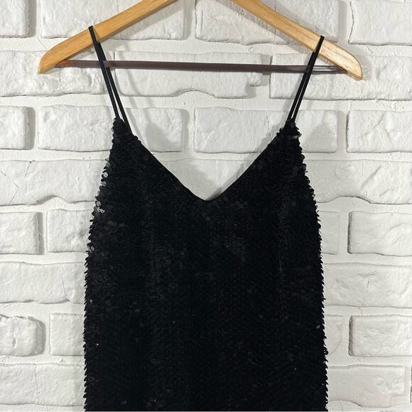 DO + BE Velvet Sequin Matte Black Dress Size Small - Picture 9 of 9